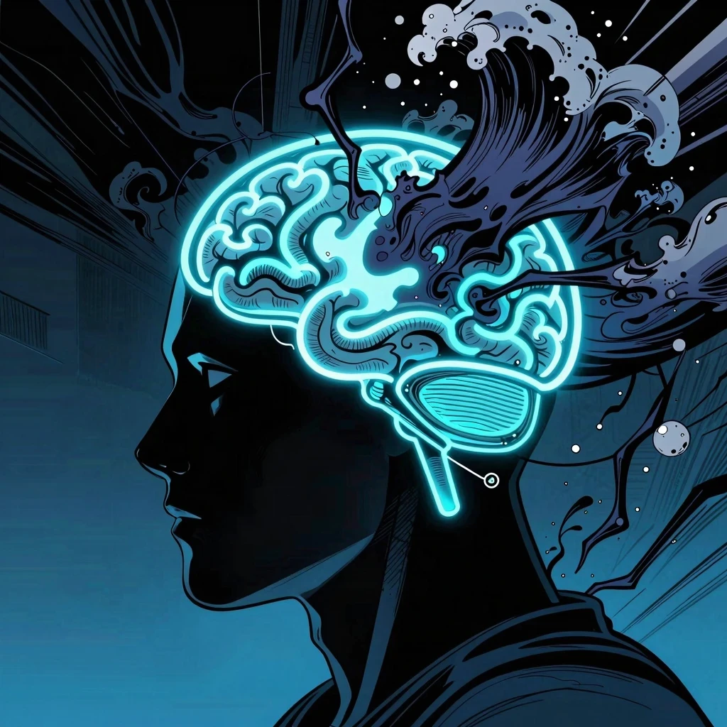 Reseteo mental y corteza prefrontal del cerebro luchando contra las distracciones digitales